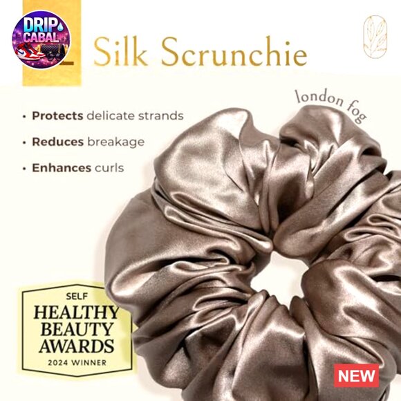 Oversized Mulberry Silk Scrunchies No Damage Hair Ties Extra Large Ponytail main image 5
